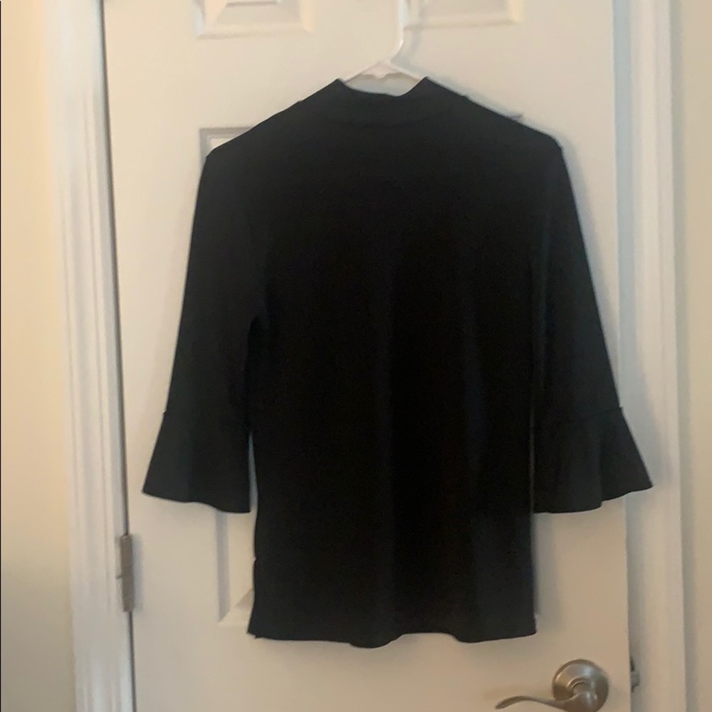 Topshop Mock neck bell sleeve